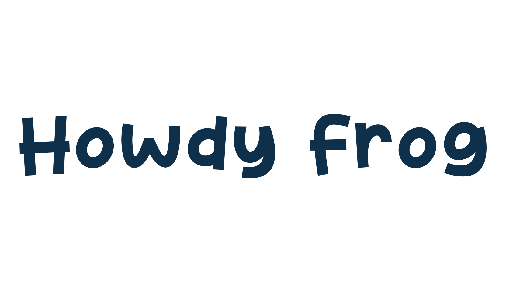 Howdy Frog, cartoon font preview