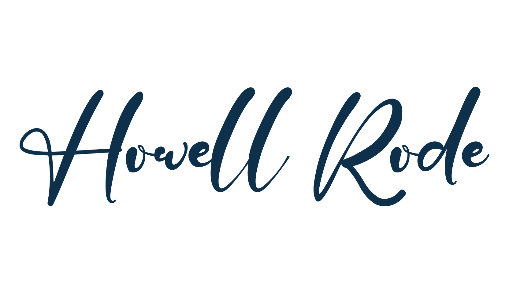 Howell Rode, calligraphy font preview