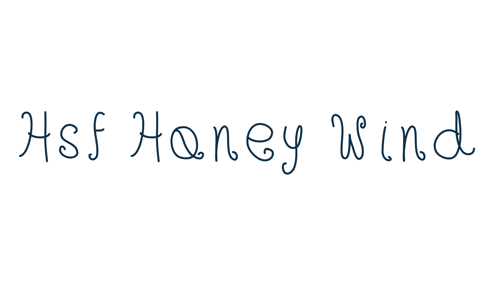 Hsf Honey Wind, fancy curly decorative font preview