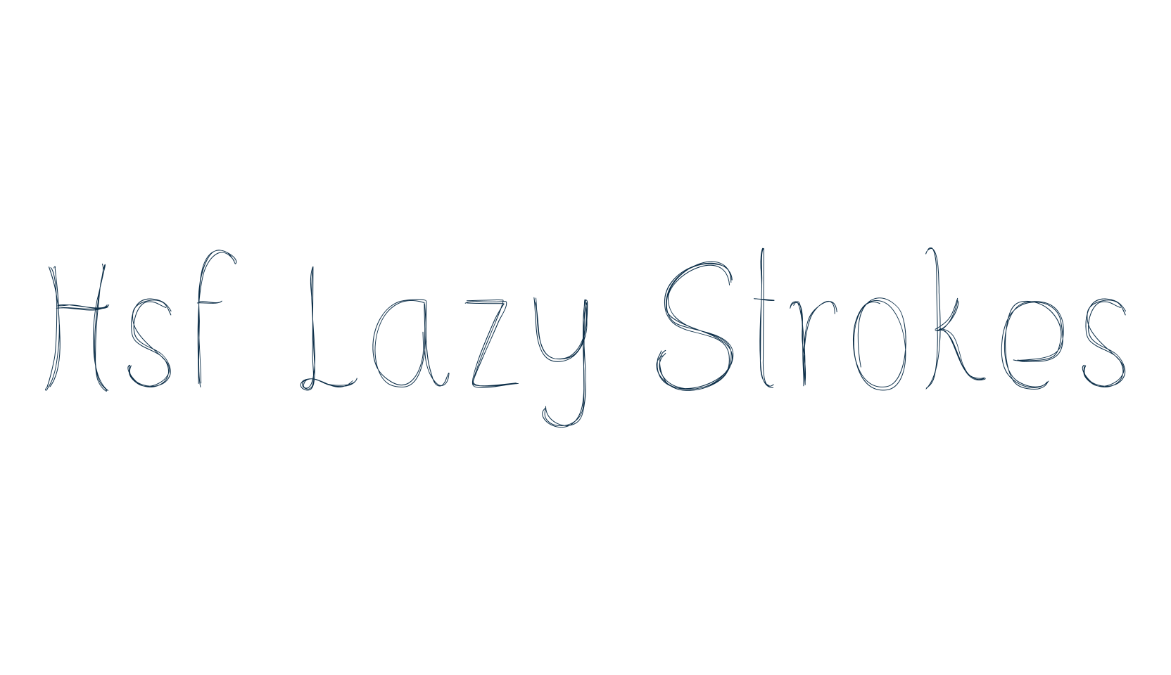 Hsf Lazy Strokes, various font preview