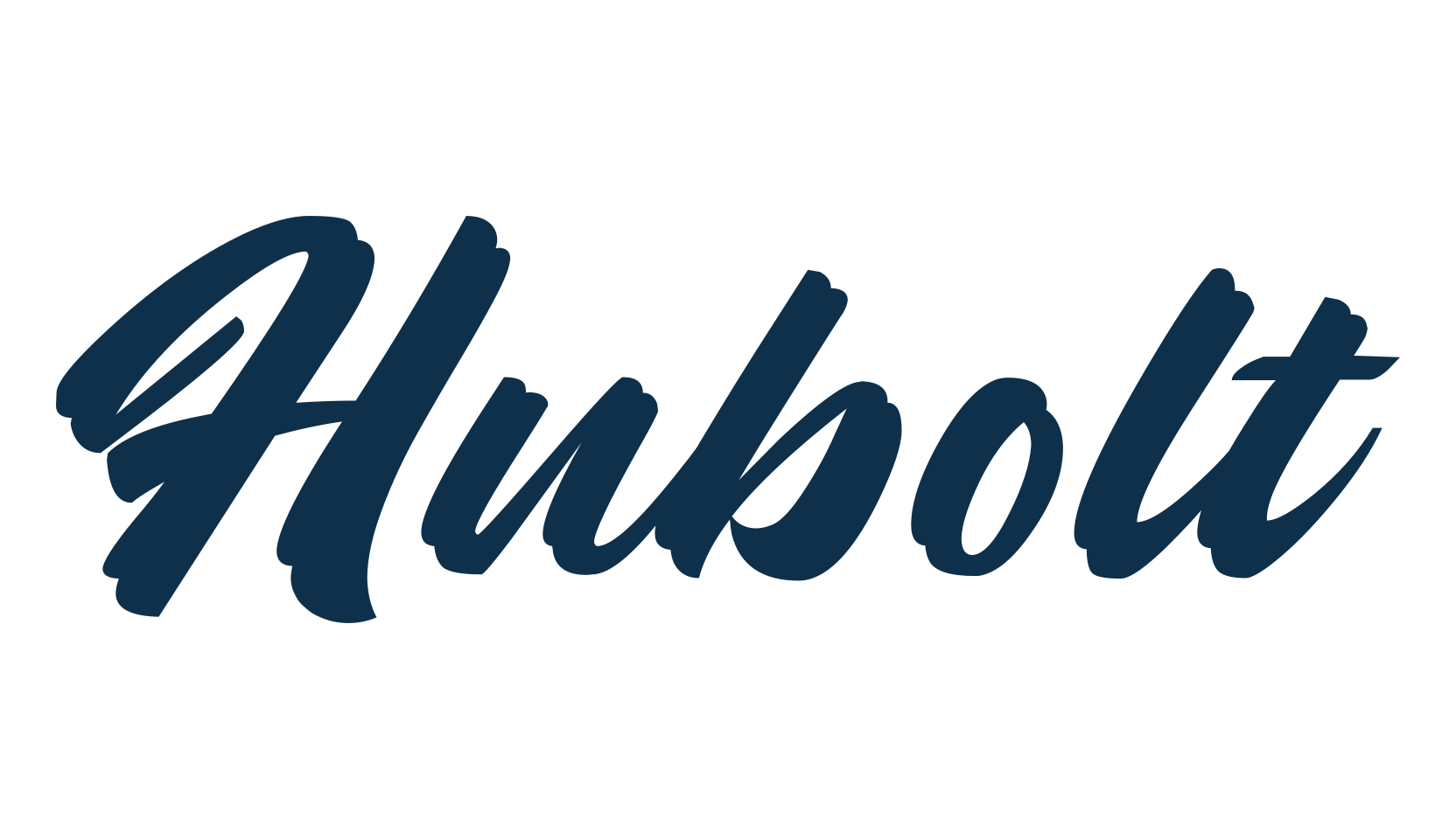 Hubolt, brush font preview