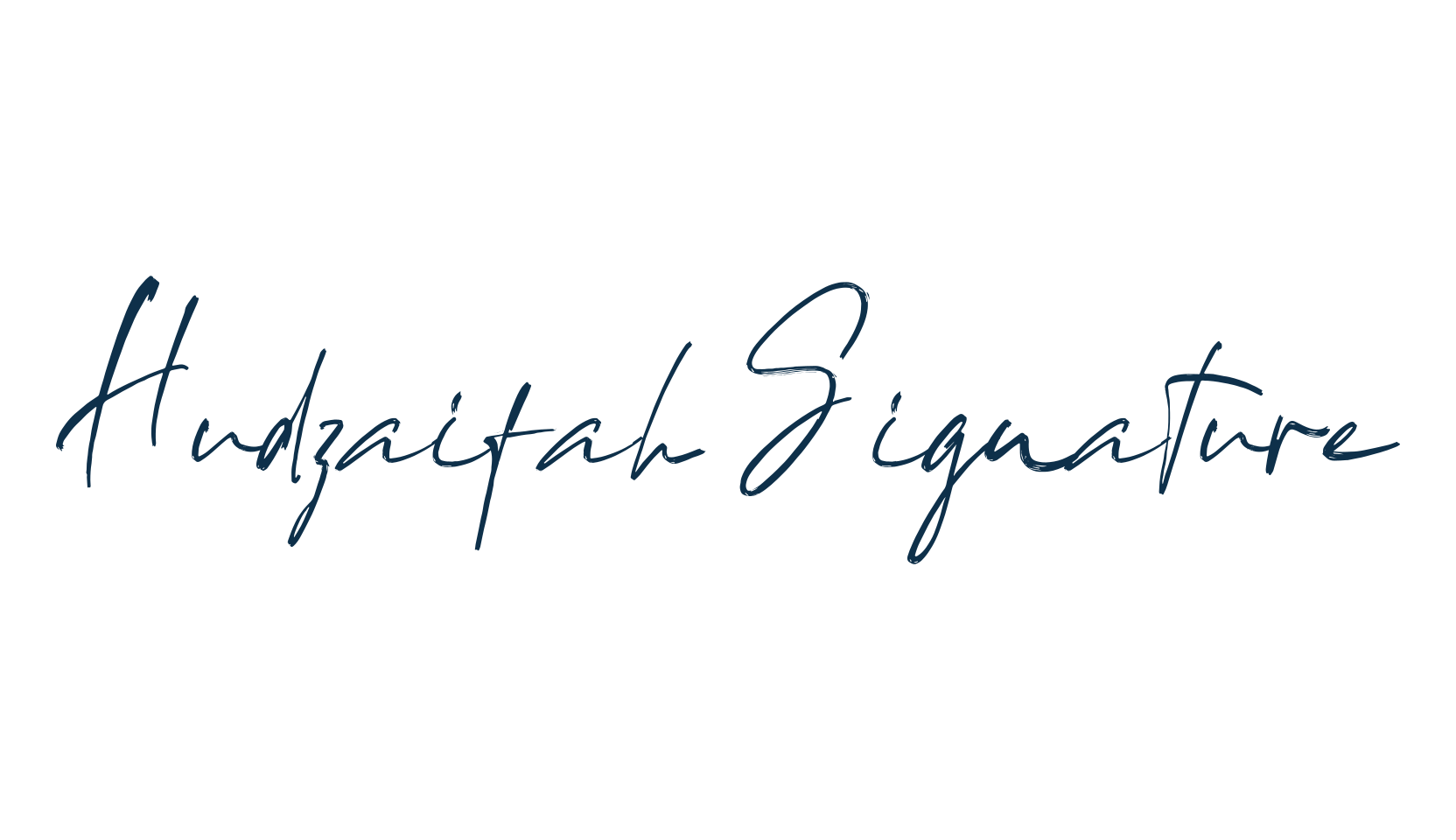Hudzaifah Signature, handwriting font preview