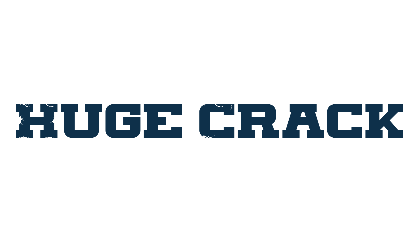 Huge Crack, fancy destroy decorative font preview