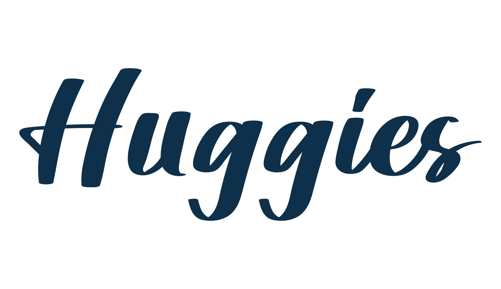 Huggies, fancy decorative font preview