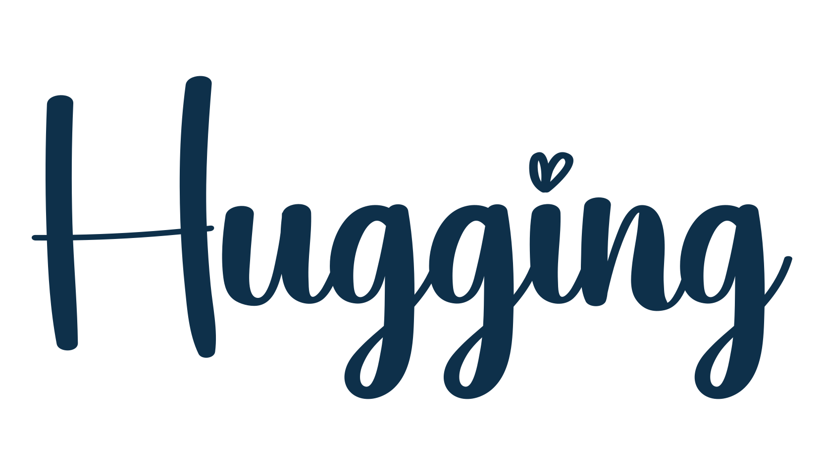 Hugging, fancy decorative font preview