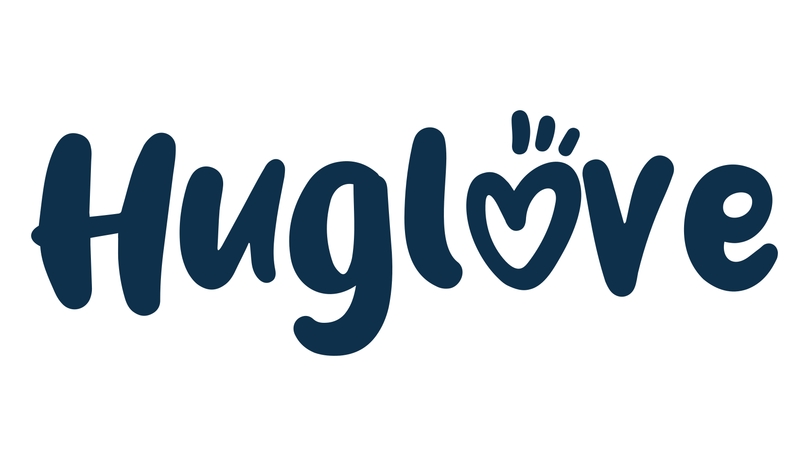 Huglove, cartoon font preview