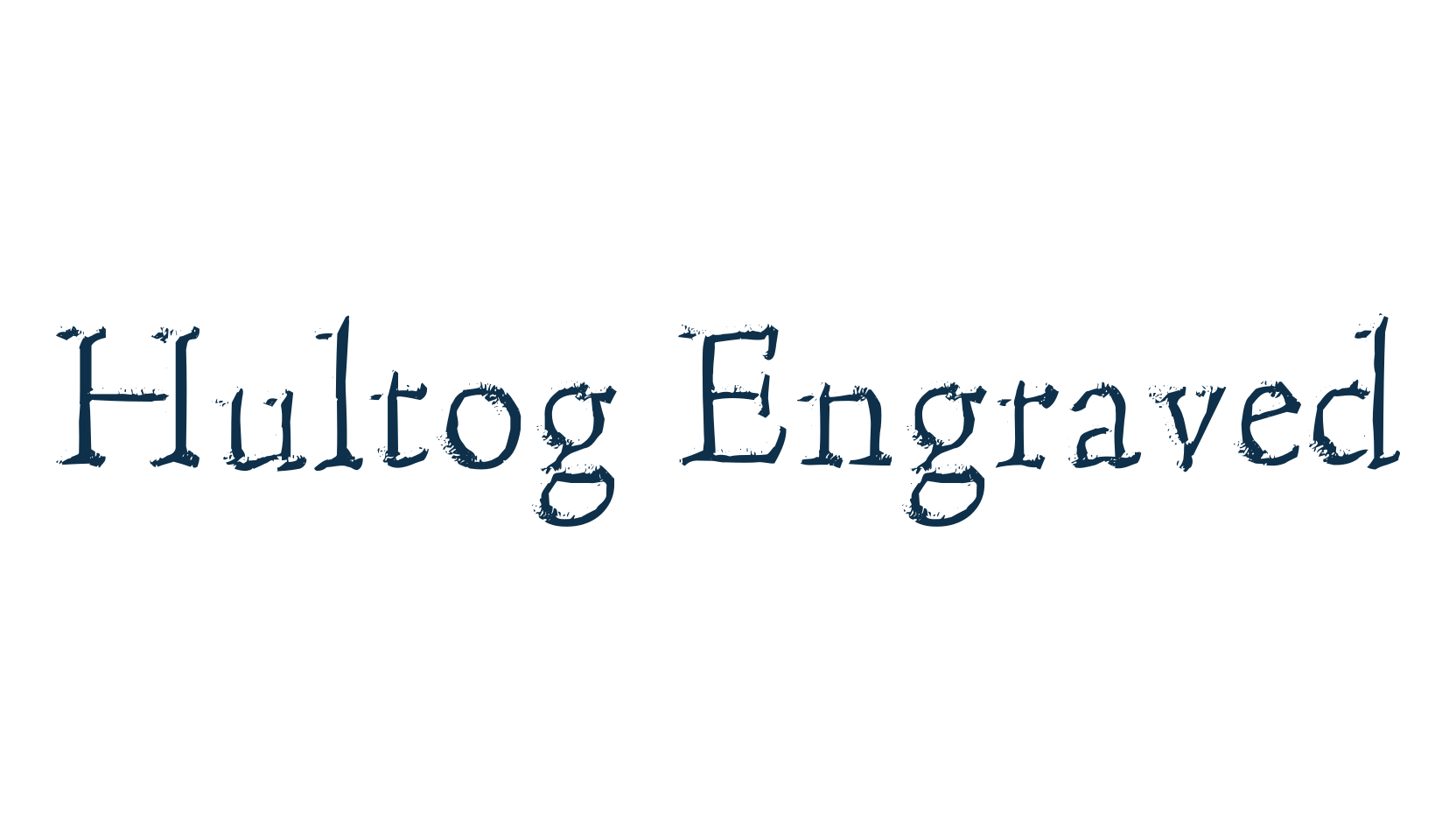 Hultog Engraved, fancy eroded decorative font preview