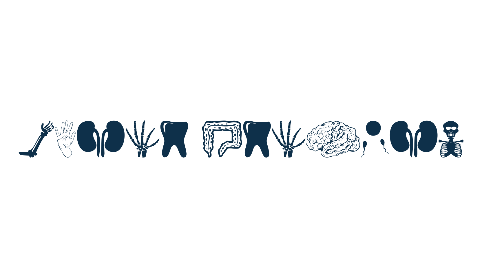 Human Anatomy, display market font preview