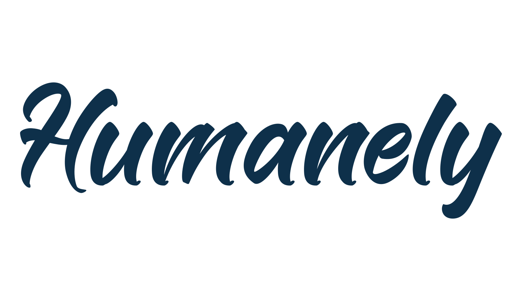Humanely, brush font preview
