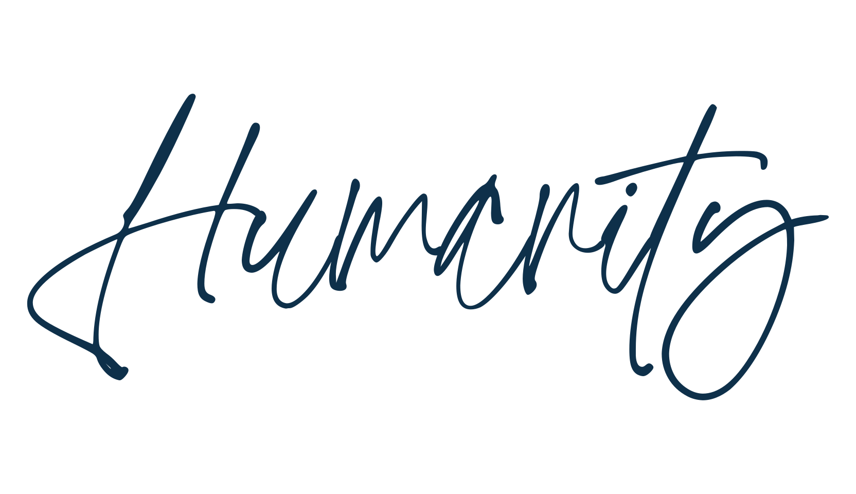 Humanity, script handwritten fancy decorative calligraphy font preview