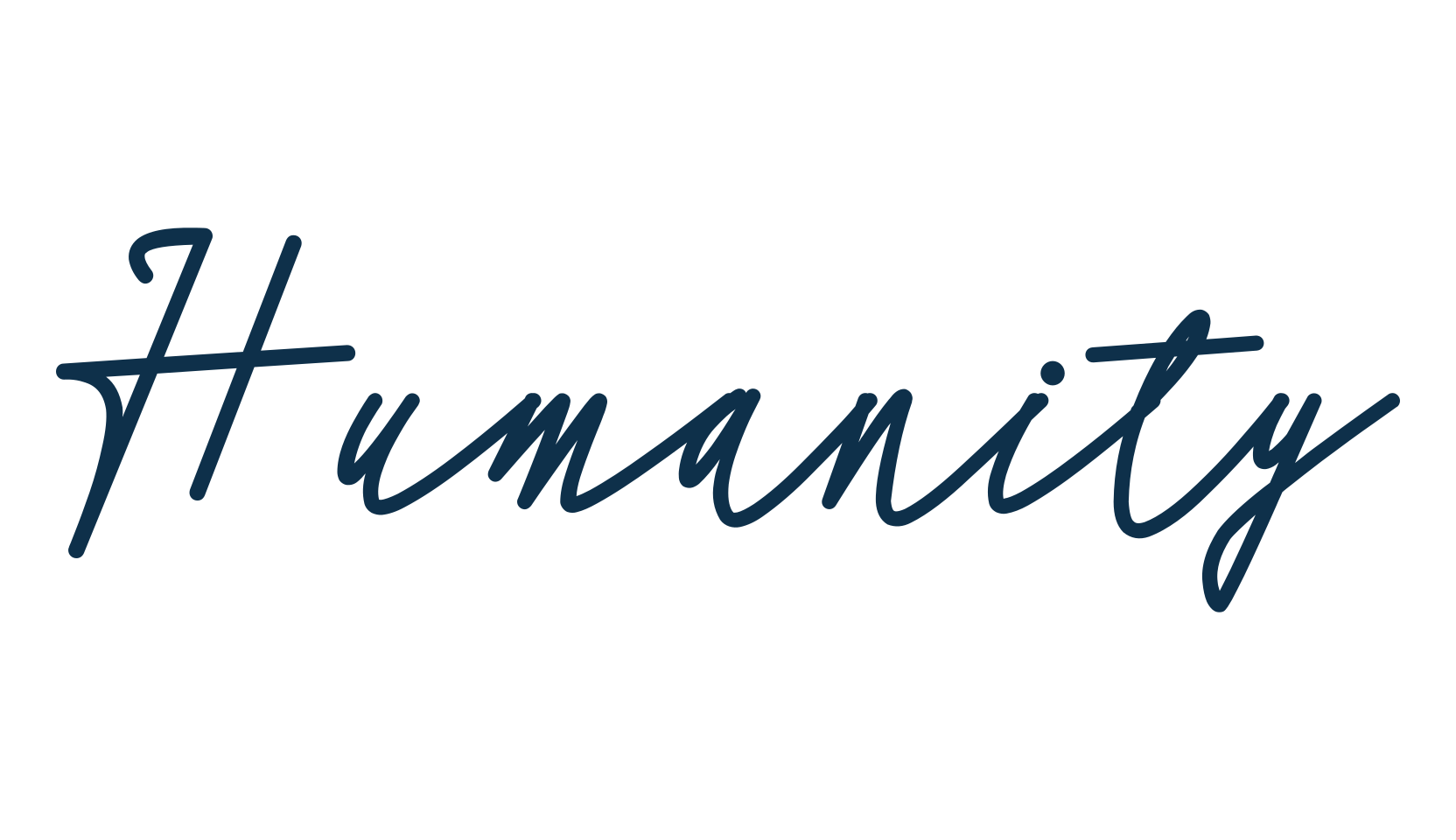 Humanity (humanity), handwriting font preview