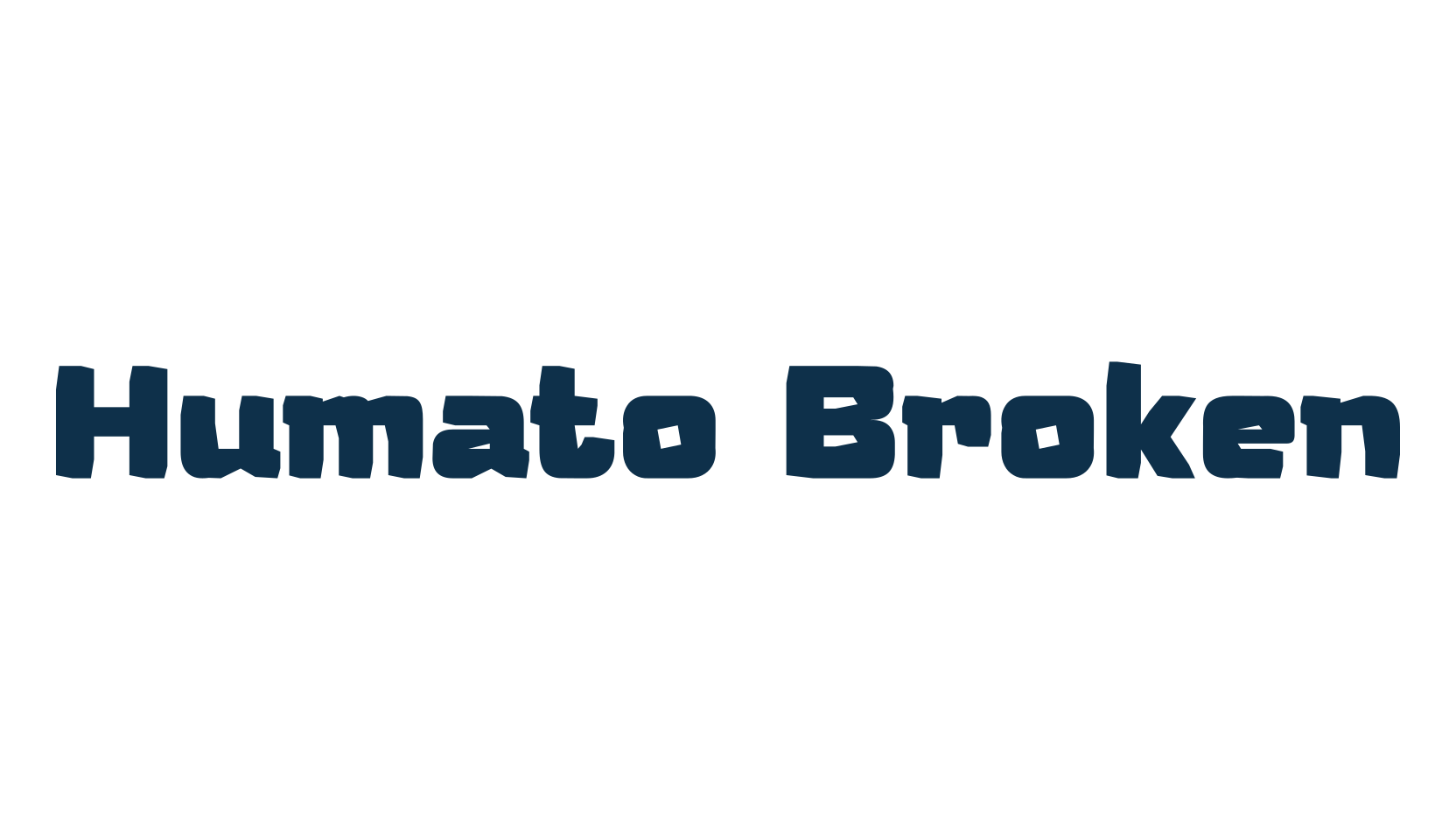 Humato Broken, eroded font preview