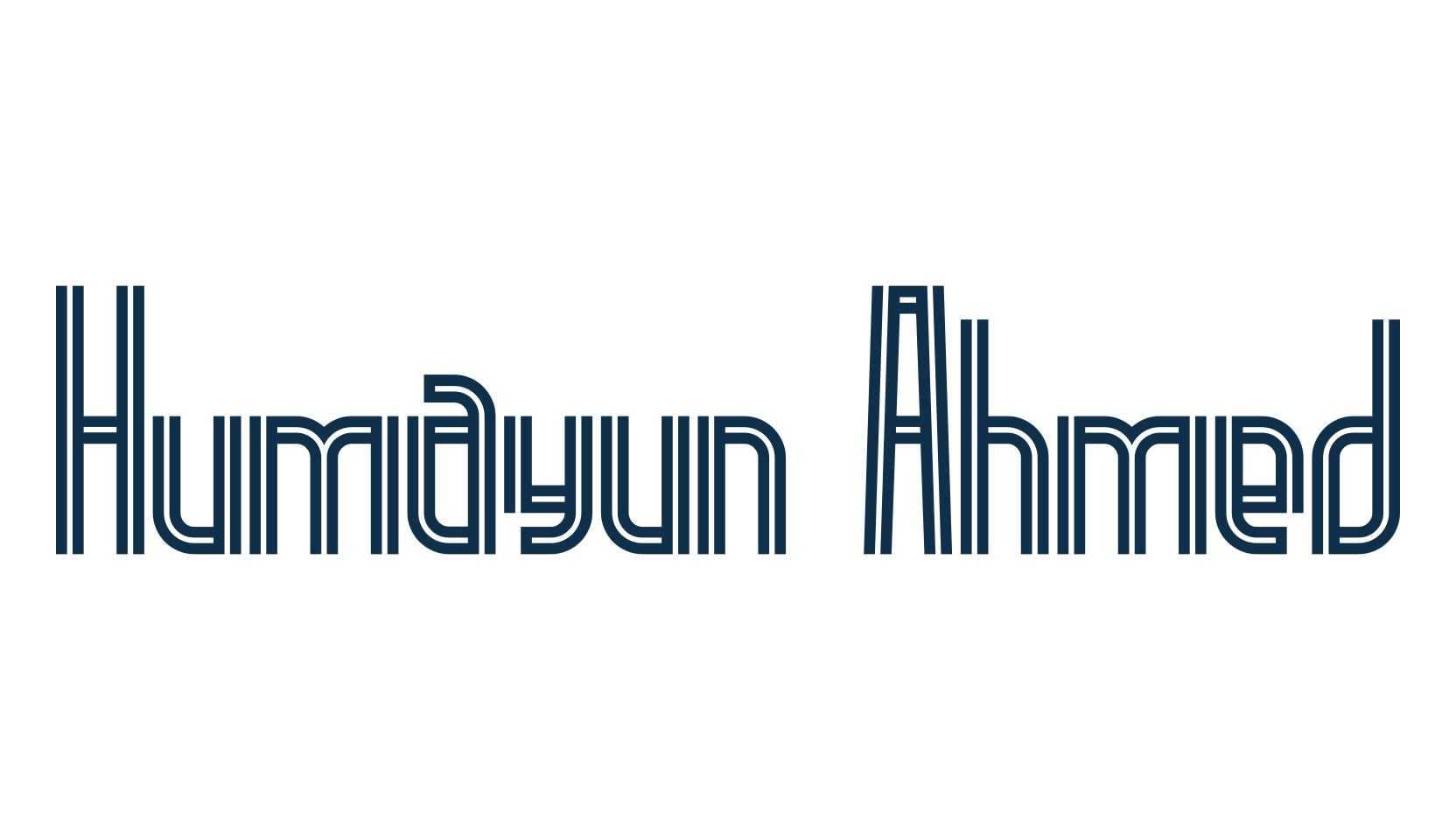 Humayun Ahmed, fancy retro decorative font preview