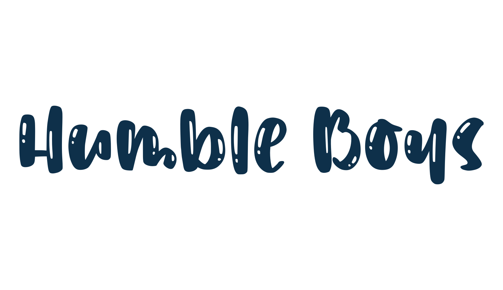 Humble Boys, cartoon font preview