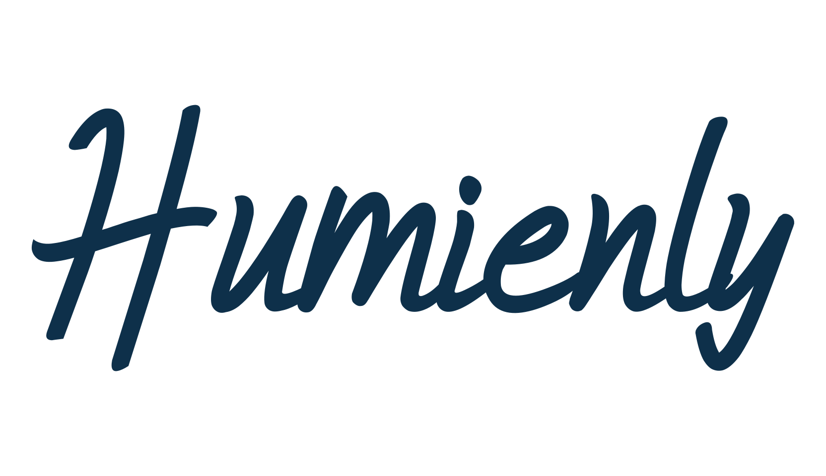 Humienly, script handwritten fancy decorative calligraphy font preview