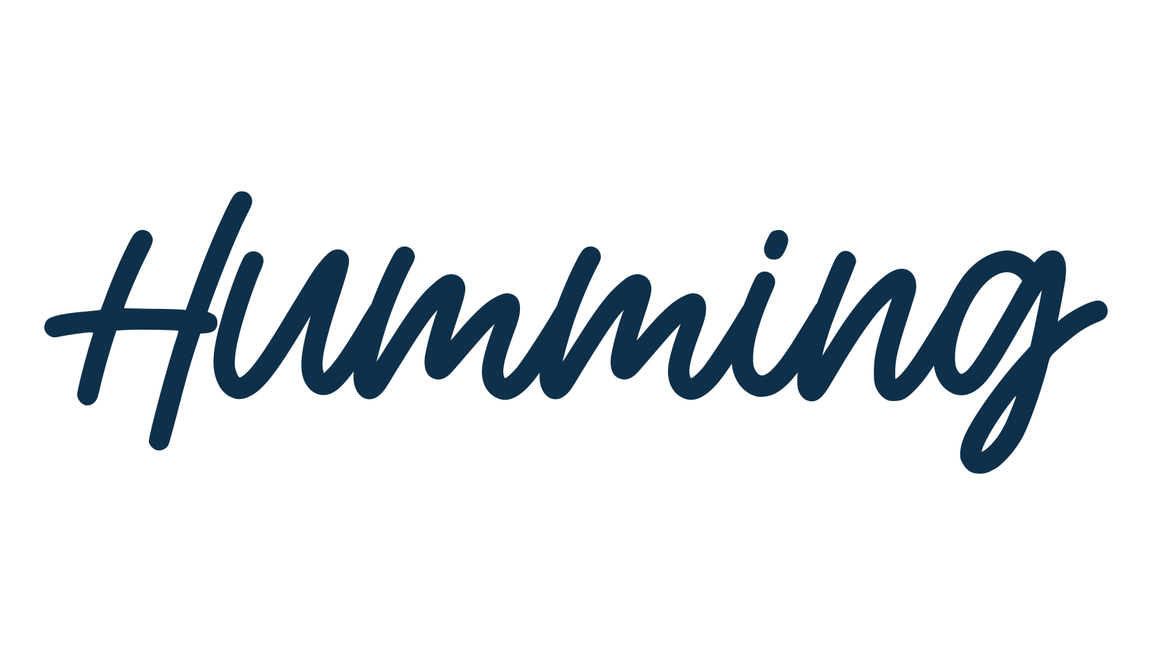 Humming, script handwritten fancy decorative calligraphy font preview
