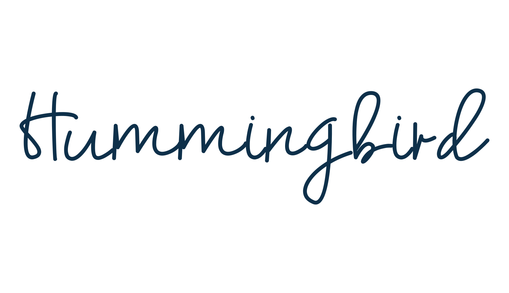Hummingbird, handwriting font preview