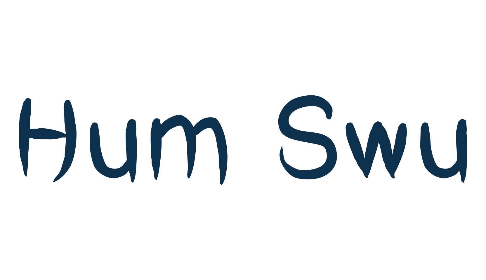 Hum Swu, script handwritten fancy decorative calligraphy font preview