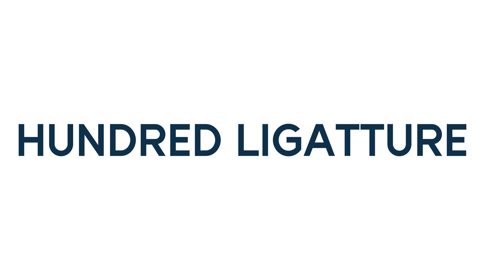 Hundred Ligatture, sans serif font preview