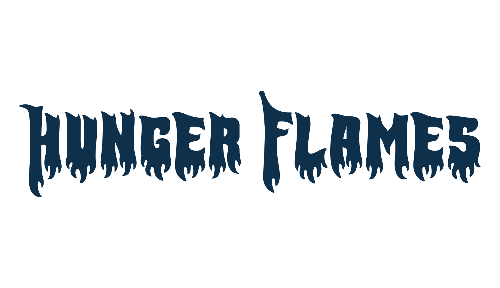 Hunger Flames, fancy fire, ice decorative font preview