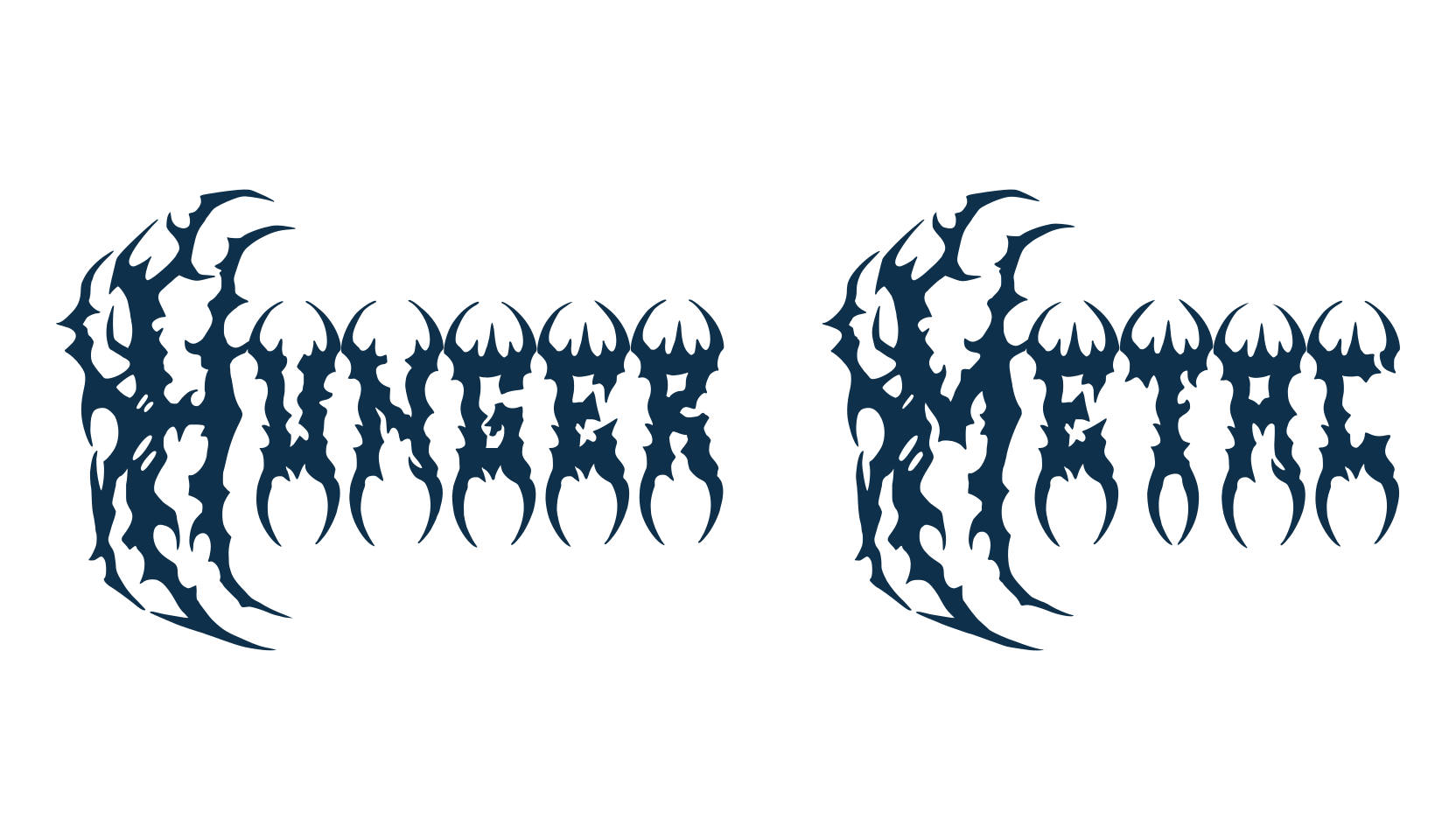 Hunger Metal, gothic modern font preview