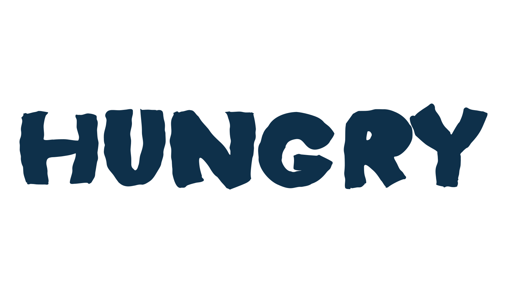 Hungry, cartoon font preview