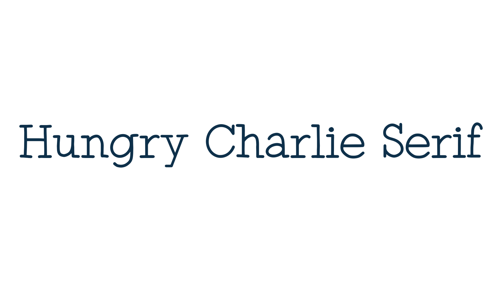 Hungry Charlie Serif, fancy typewriter decorative font preview