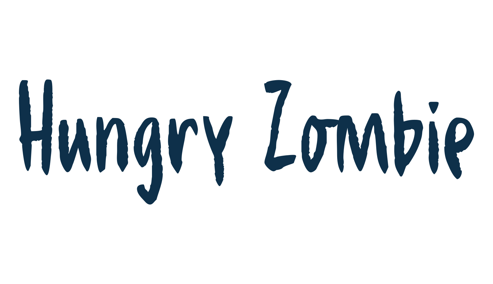 Hungry Zombie, holiday halloween fancy decorative horror font preview
