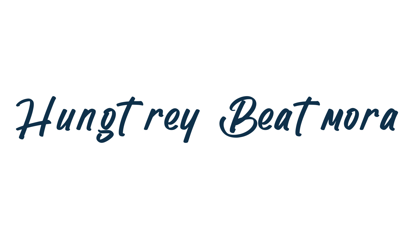 Hungtrey Beatmora, script handwritten fancy decorative calligraphy font preview
