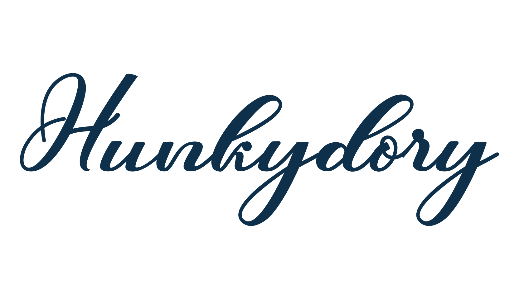 Hunkydory, script calligraphy fancy decorative font preview