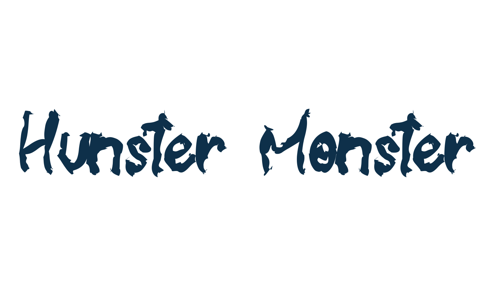 Hunster Monster, holiday halloween fancy decorative horror font preview