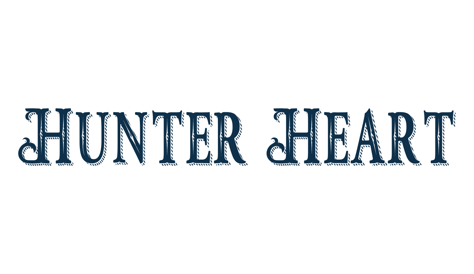 Hunter Heart, retro font preview