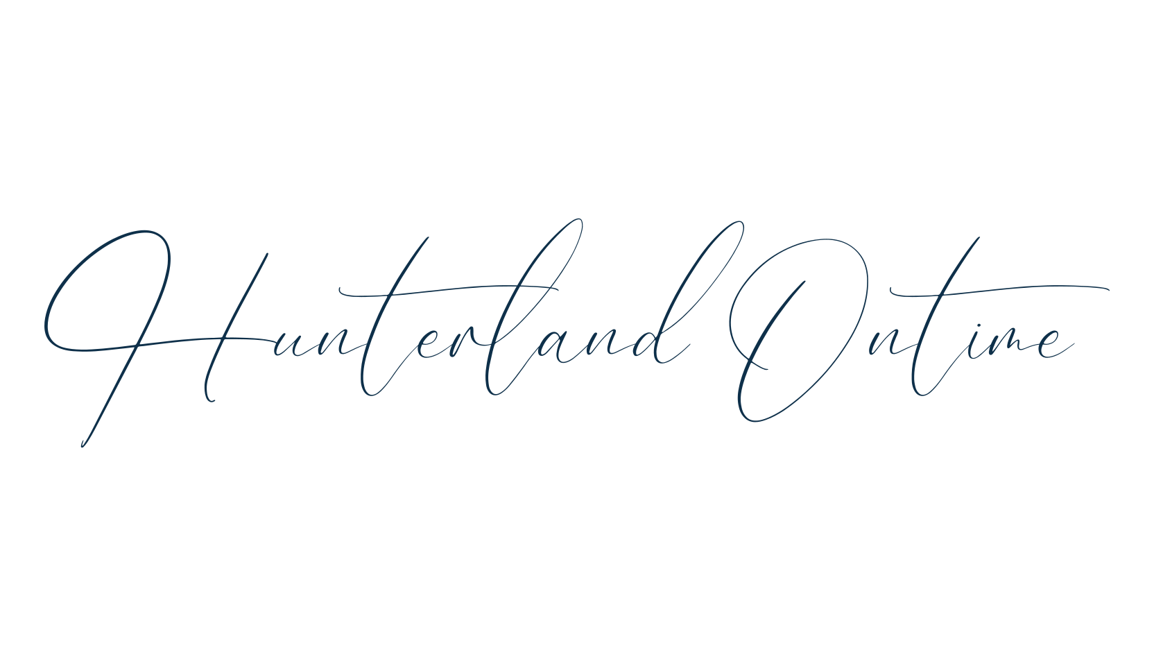 Hunterland Ontime, script handwritten fancy decorative calligraphy font preview