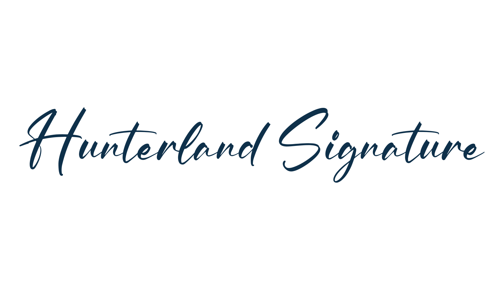 Hunterland Signature, script handwritten fancy decorative calligraphy font preview