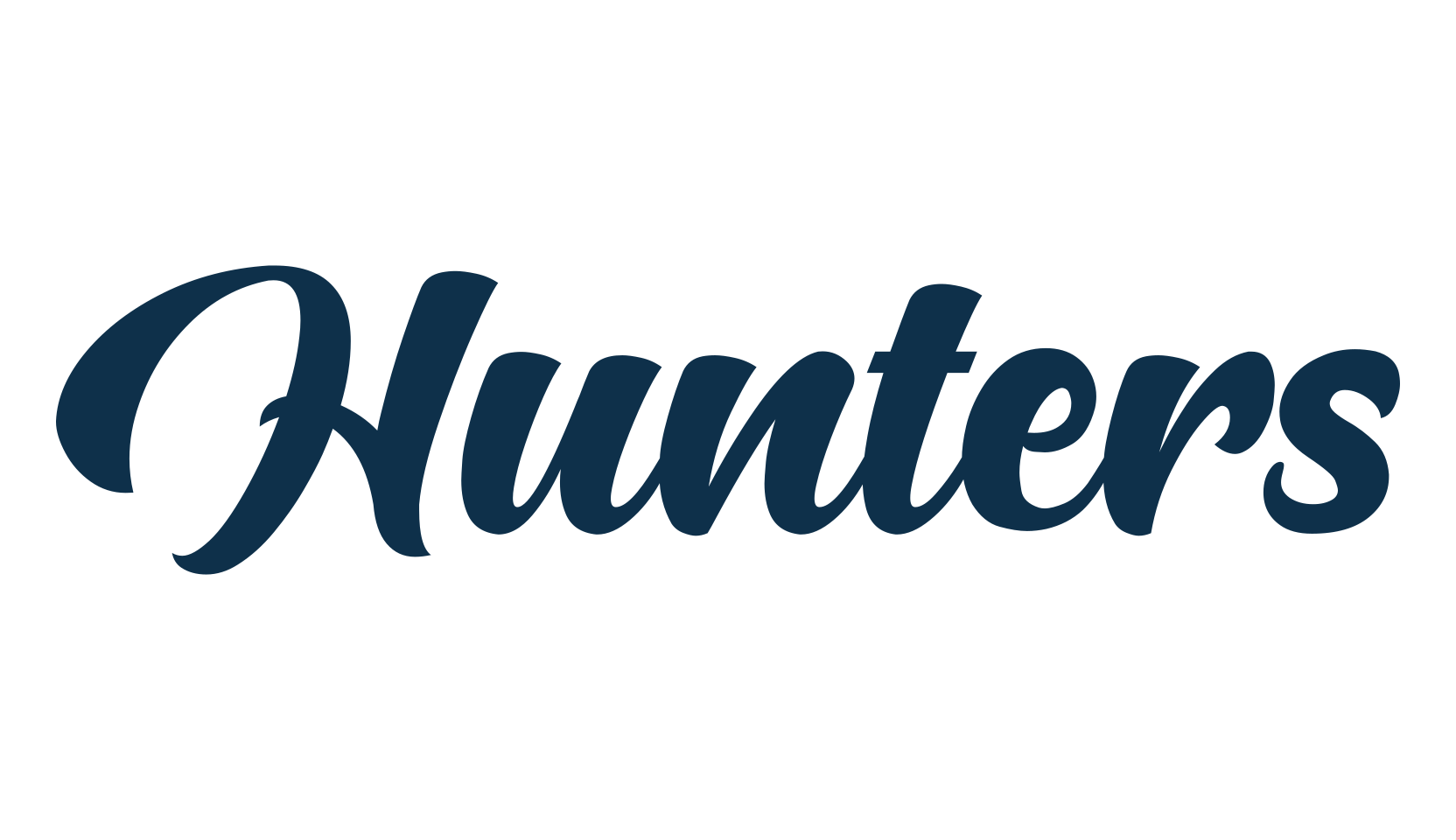 Hunters, script calligraphy fancy decorative font preview