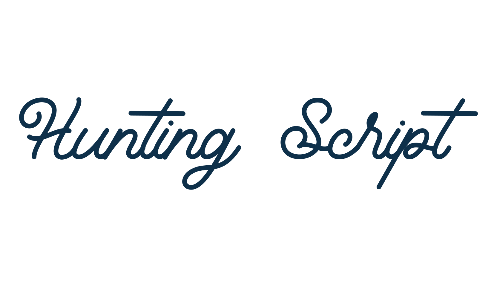 Hunting Script, fancy decorative font preview
