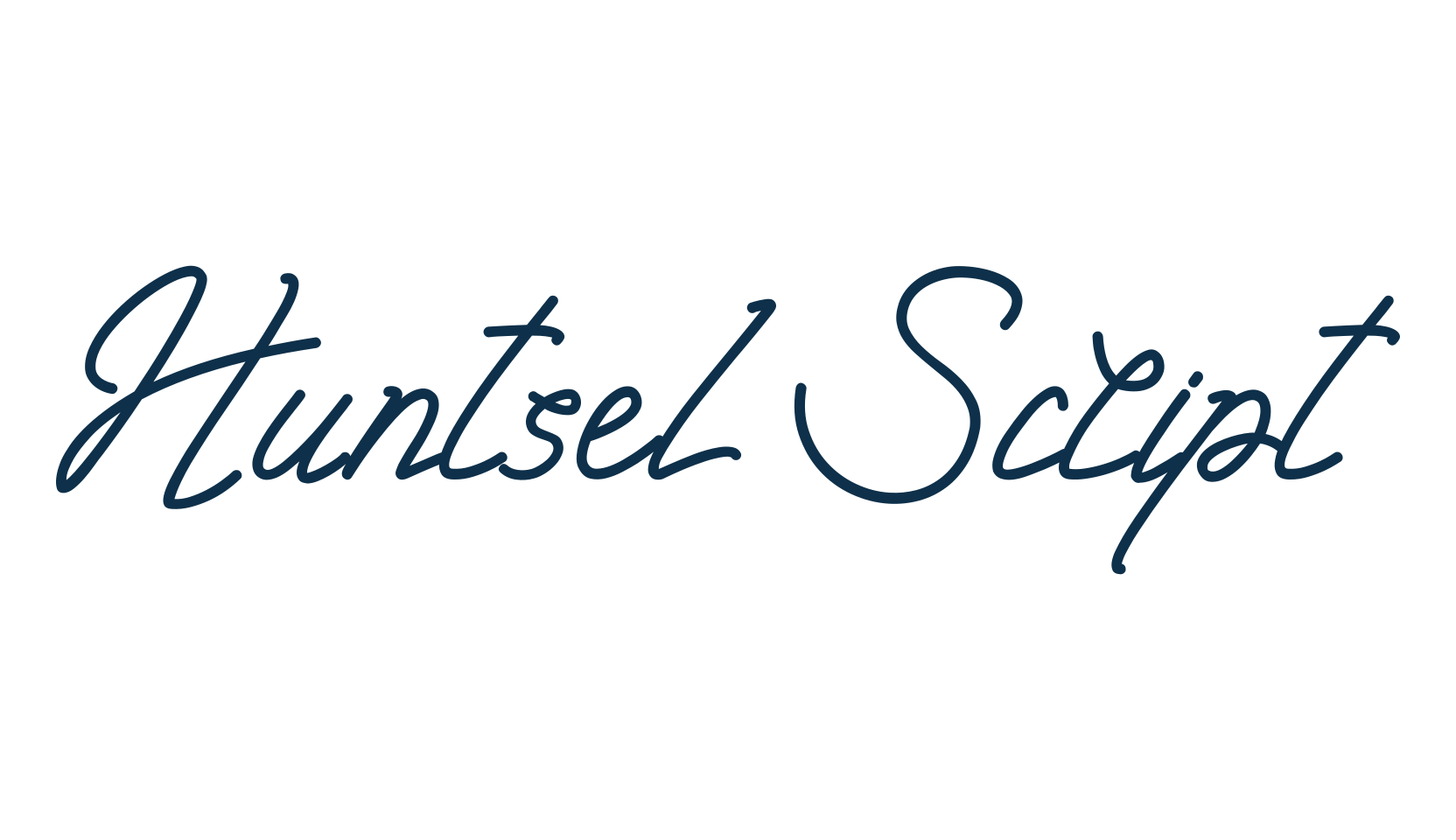 Huntsel Script, script handwritten fancy decorative calligraphy font preview