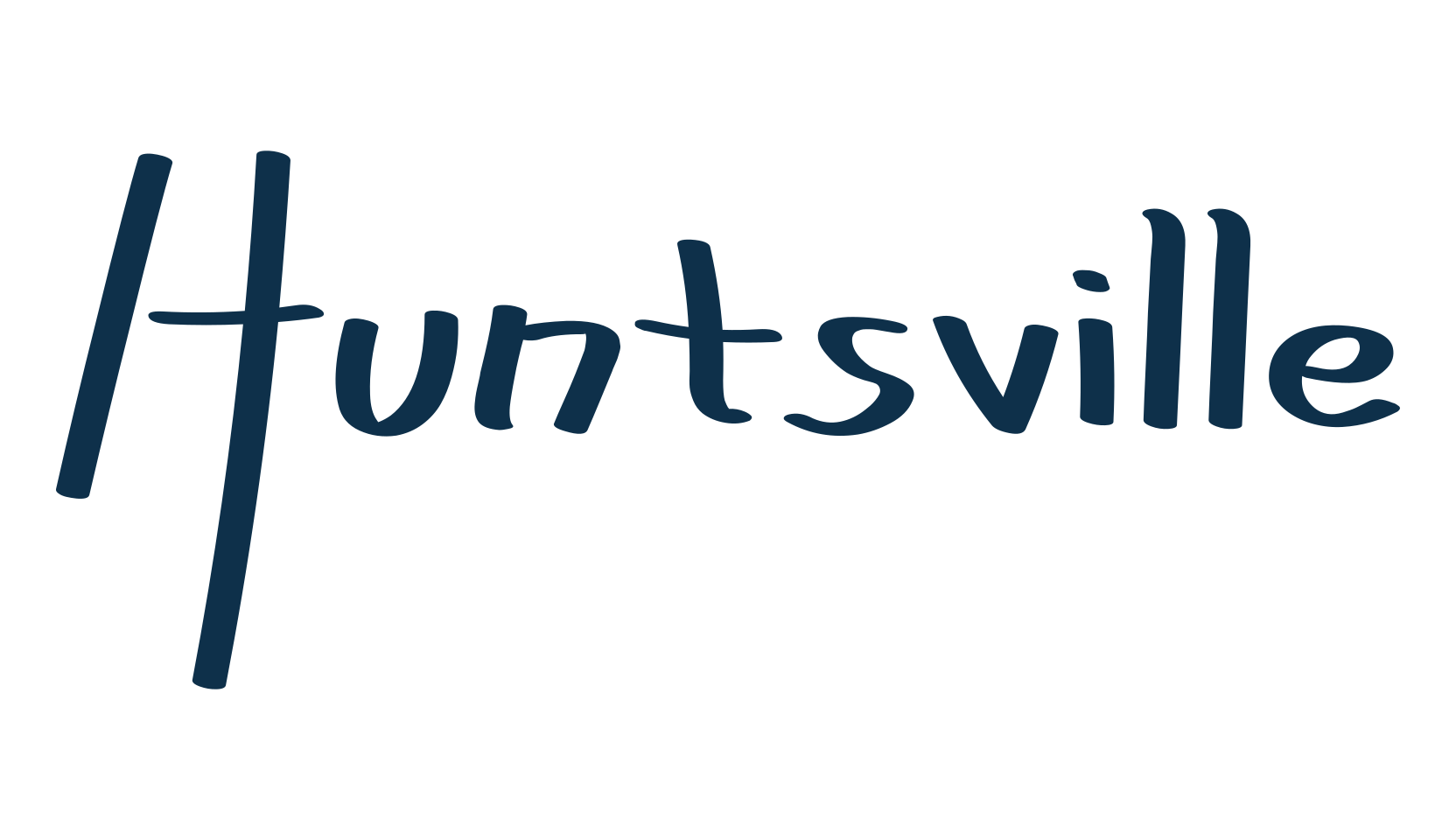 Huntsville, script handwritten fancy decorative calligraphy font preview