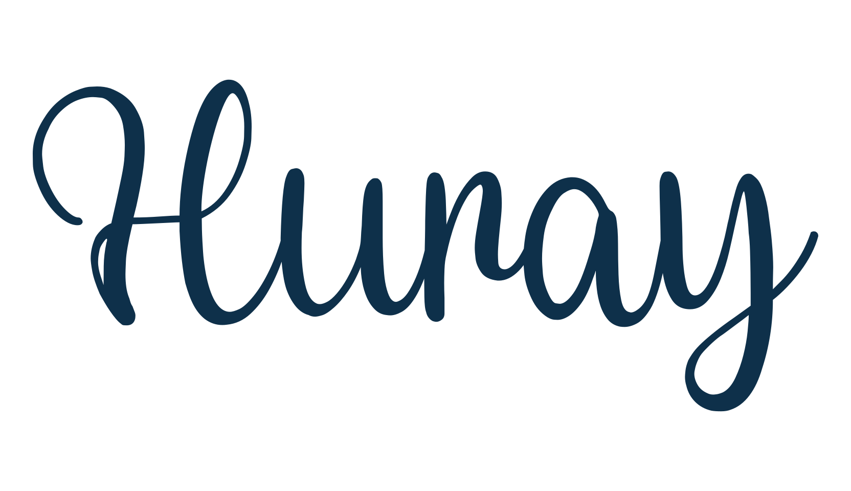 Huray, script calligraphy fancy decorative font preview