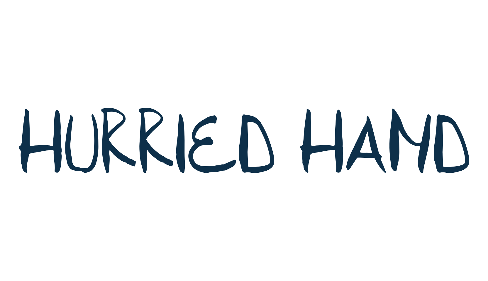 Hurried Hand, handwriting font preview
