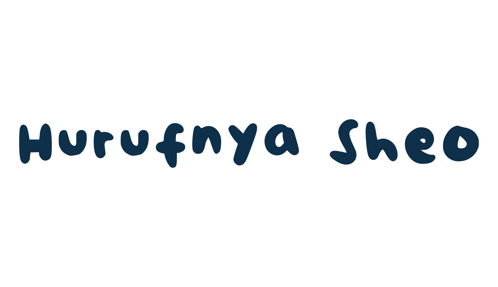 Hurufnya Sheo, handwriting font preview
