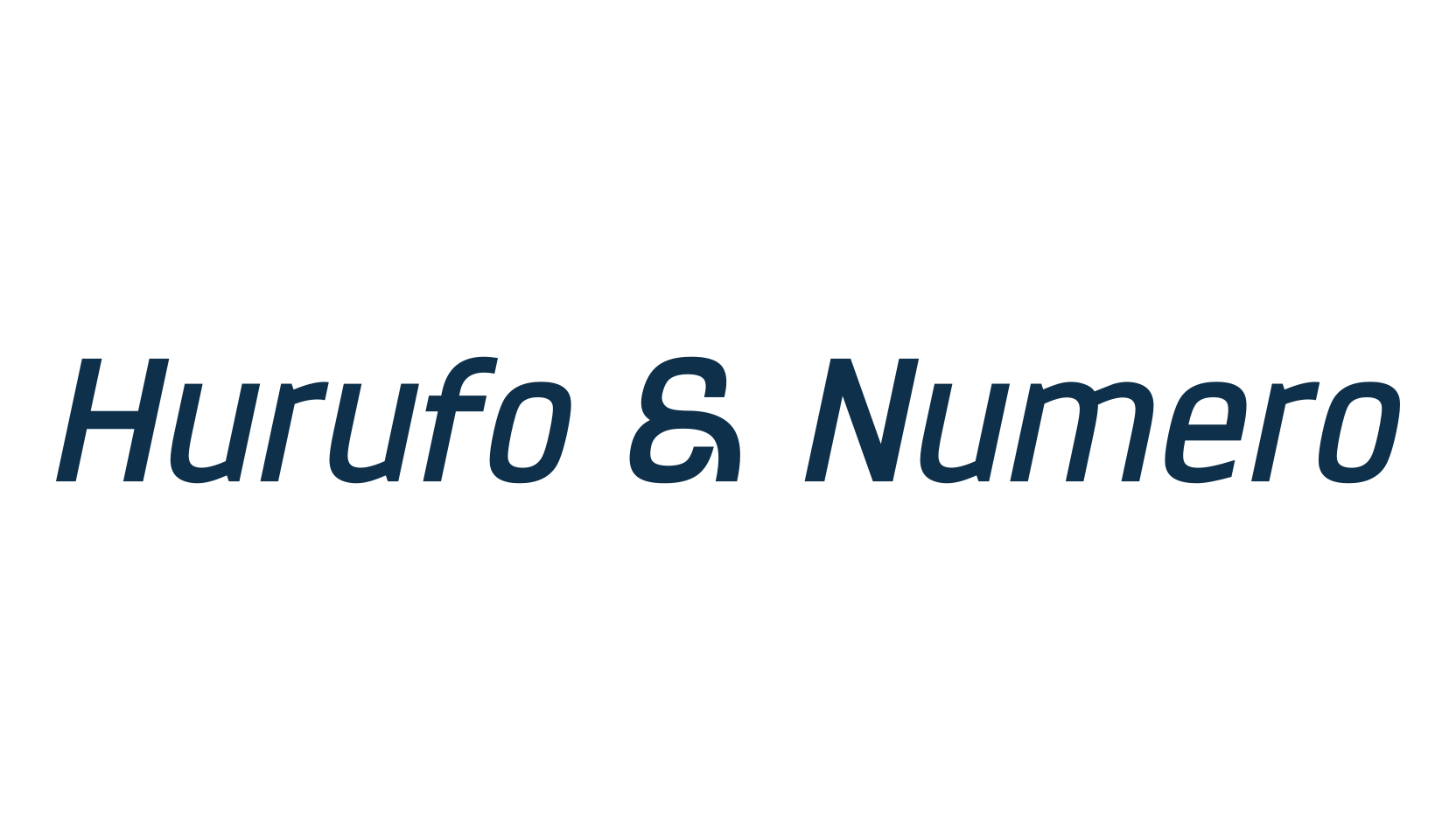 Hurufo & Numero, basic sans serif font preview
