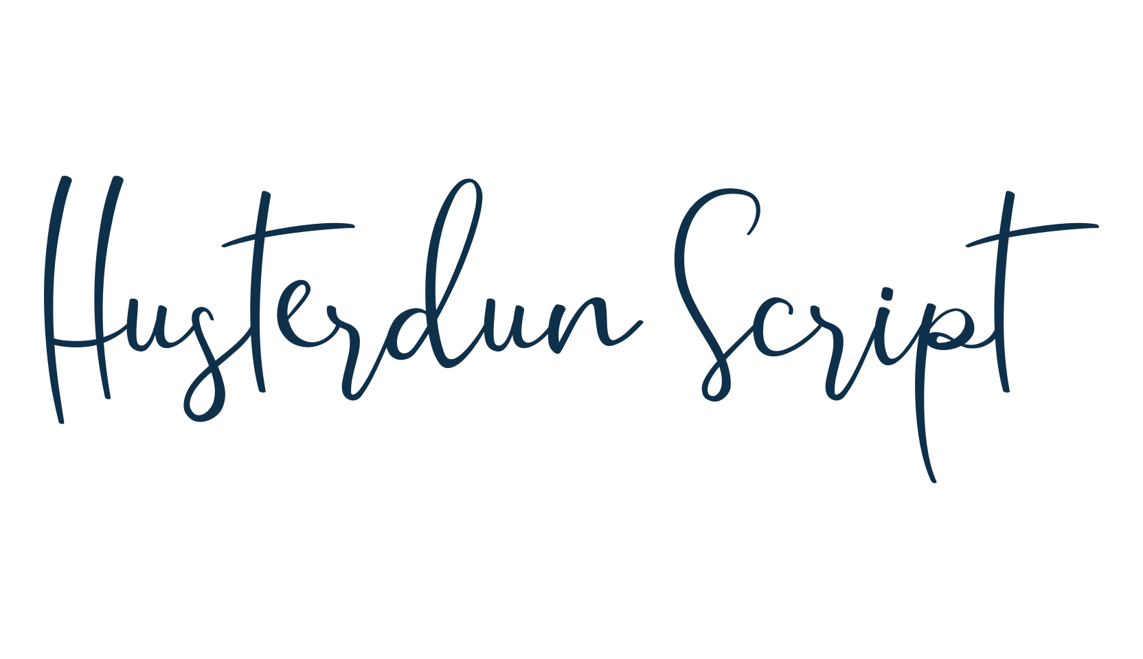 Husterdun Script, script handwritten fancy decorative calligraphy font preview