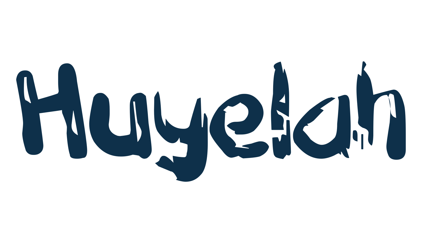 Huyelah, brush font preview