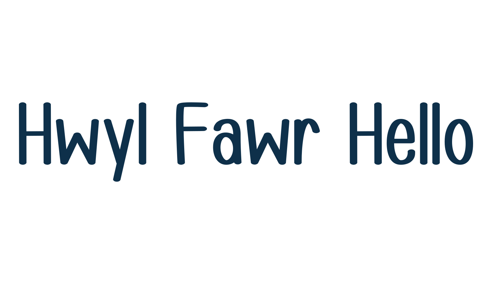 Hwyl Fawr Hello, cartoon font preview