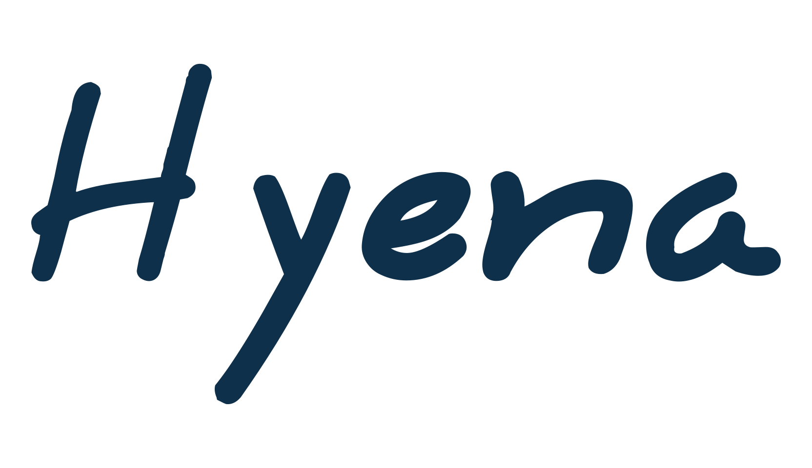 Hyena, handwriting font preview
