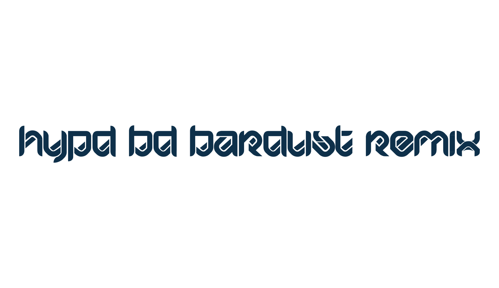 HYPD BD Bardust Remix, fancy various techno sci-fi font preview