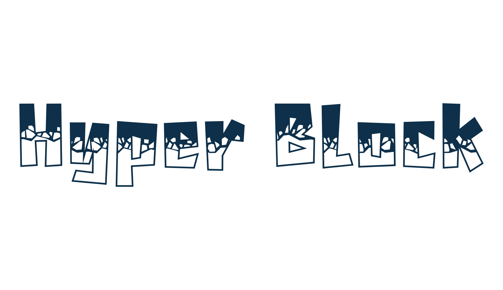 Hyper Block, cartoon font preview
