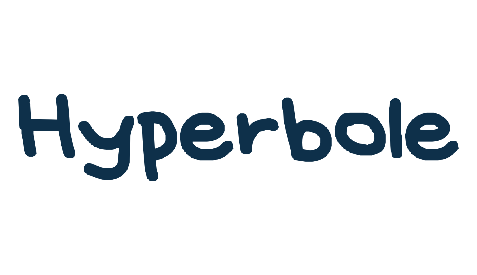 Hyperbole, handwriting font preview