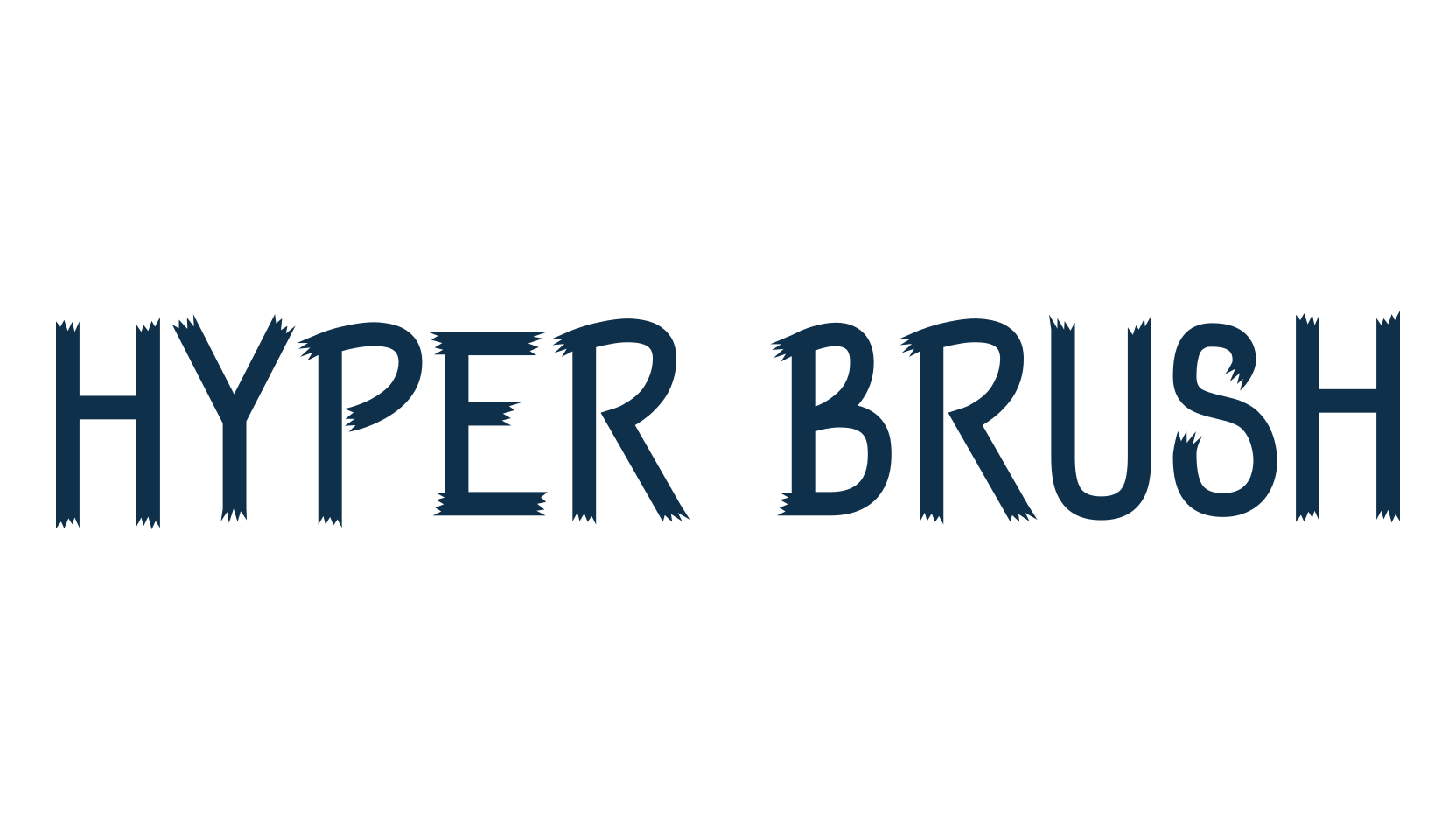 Hyper Brush, brush font preview